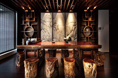 2017中式辦公室設(shè)計(jì)效果圖