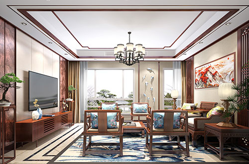 自然而溫馨的220平米簡約中式風格精品復式樓裝修效果圖