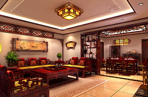 國(guó)色丹青入卷的中式風(fēng)雅家裝設(shè)計(jì)效果圖