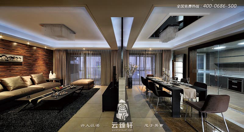 簡約時尚的中式精品住宅設(shè)計效果圖