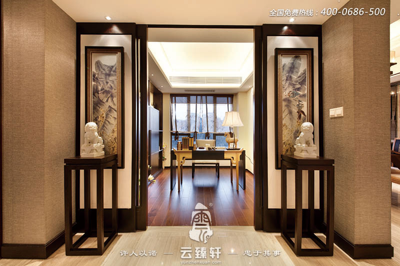 中式書房設(shè)計效果圖