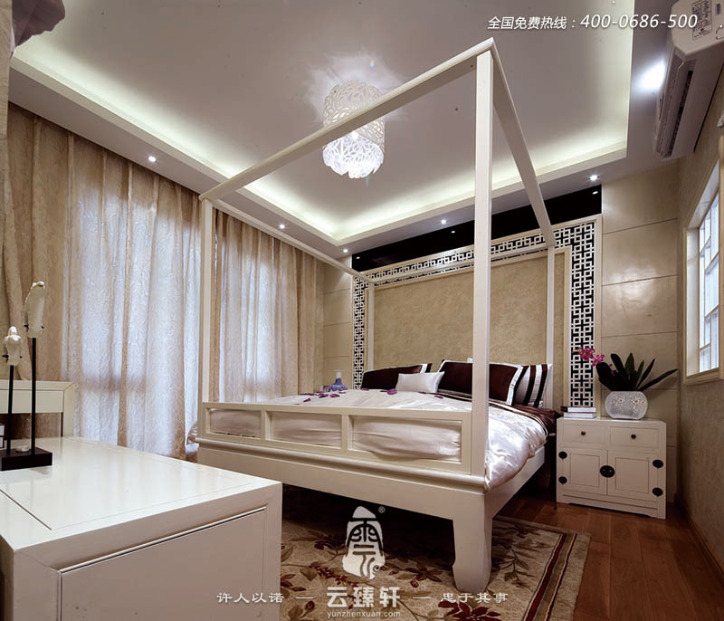 新中式臥室的設(shè)計(jì)效果圖