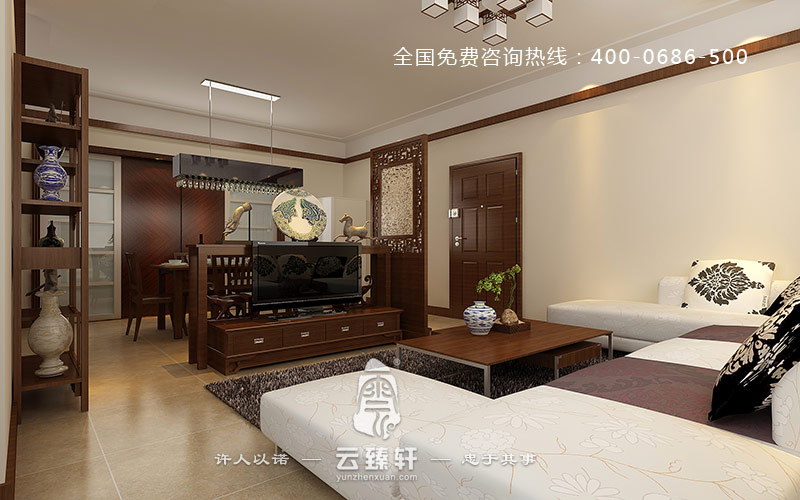 帶你領略極簡中式客廳的清新