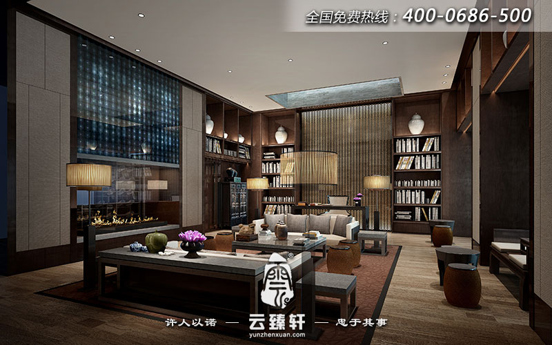 別墅書(shū)房設(shè)計(jì)效果圖