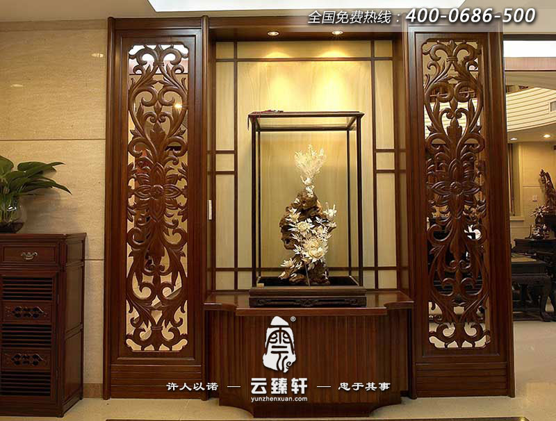 中式玄關(guān)隔斷效果圖