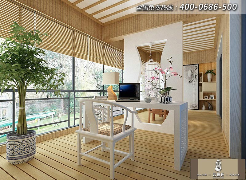 陽臺的禪意設計就是設計師為主人修心養性及收藏會友所量身定做的私人陽臺