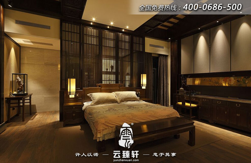 古典中式別墅臥室的規劃效果圖