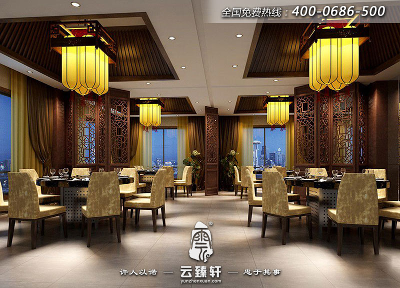 飯店中式大廳裝修效果圖