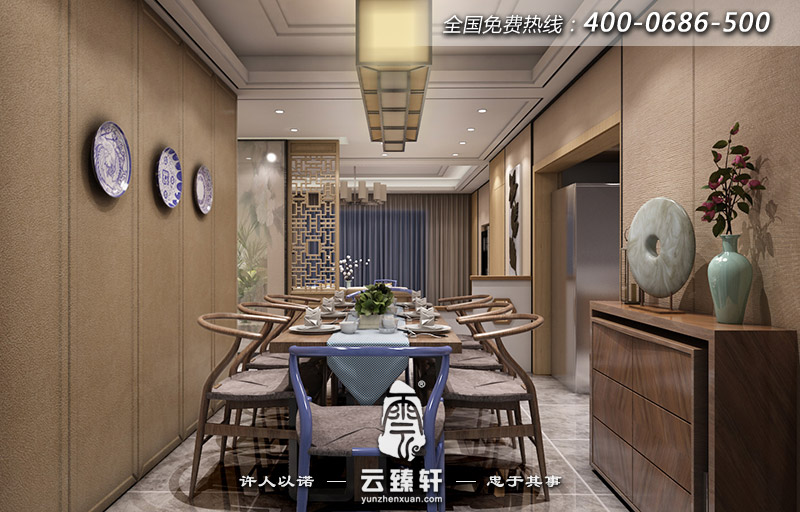 禪意家居餐廳設計效果圖