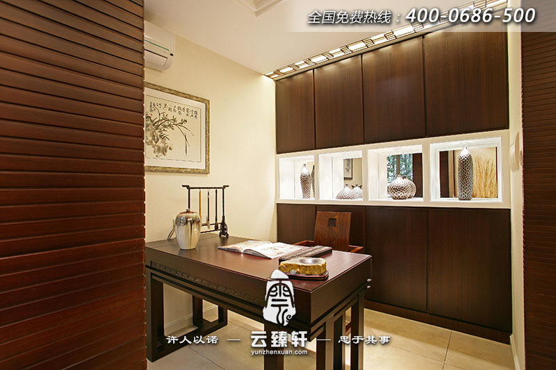 中式書房樣板房設(shè)計效果圖