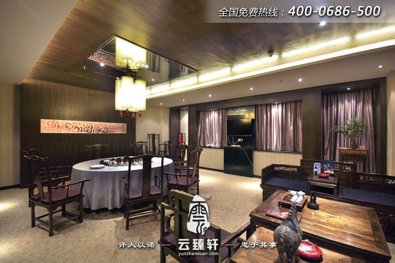 中式古典餐廳包間設(shè)計(jì)圖片