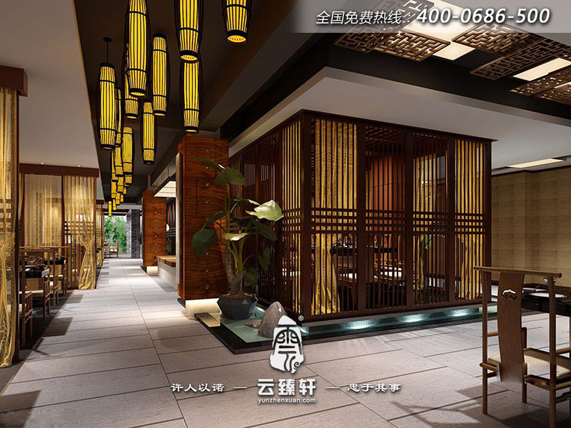 中式餐廳設(shè)計(jì)效果圖