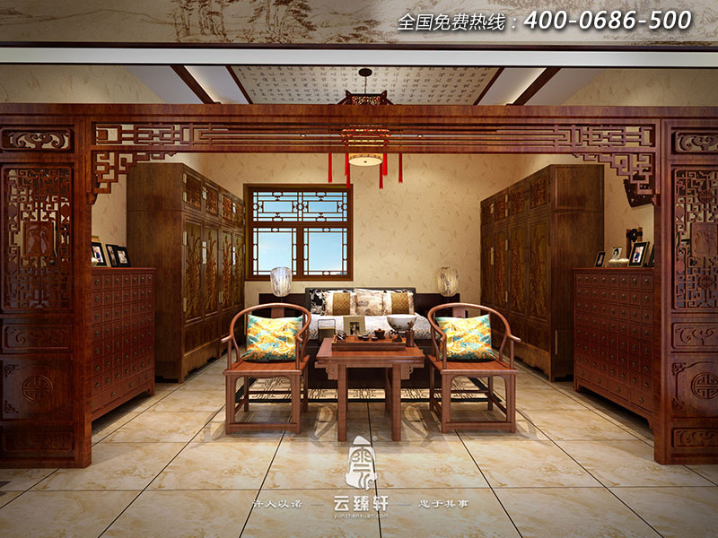 中式家具展廳設計效果圖