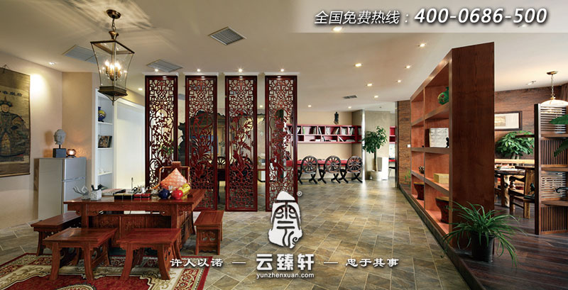 中式辦公室大廳設(shè)計(jì)效果圖