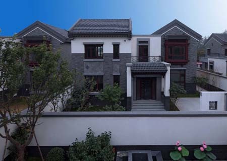 中式仿古豪華別墅效果圖