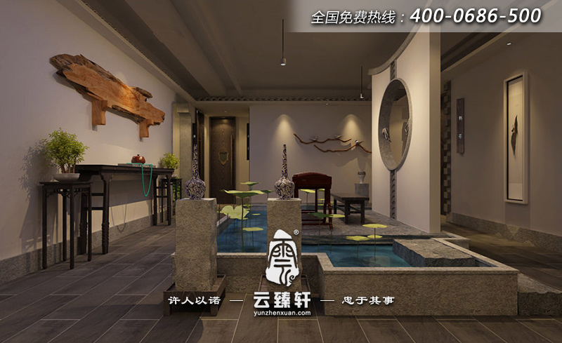 江南水鄉茶樓效果圖