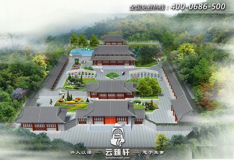 新中式四合院的設計效果圖