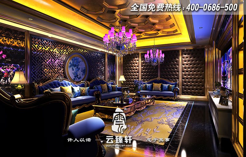 新中式會(huì)所KTV設(shè)計(jì)效果圖