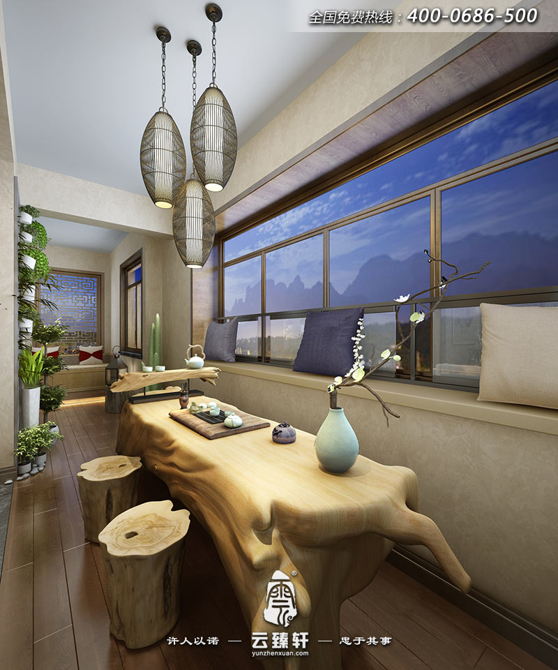 陽臺中式設(shè)計(jì)效果圖