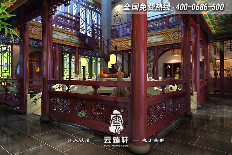 中式會所中空設(shè)計效果圖
