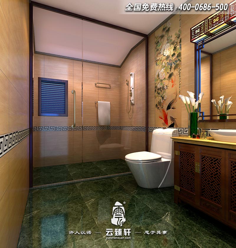 商務(wù)會所中式衛(wèi)生間設(shè)計效果圖