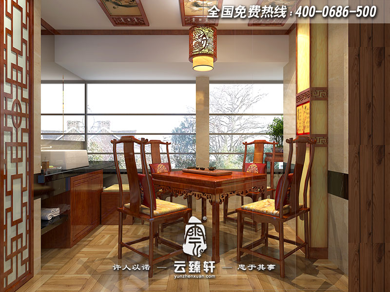 中式家裝茶室設(shè)計效果圖