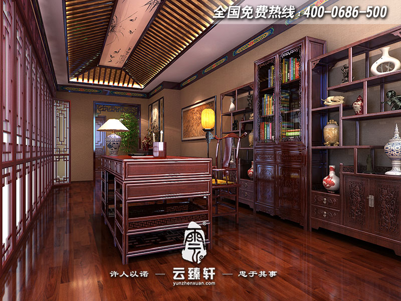 中式書房設(shè)計(jì)效果圖
